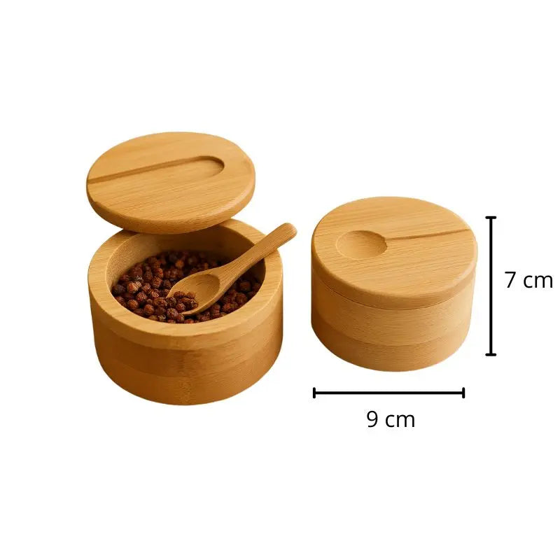 Pote para Temperos em Bambu