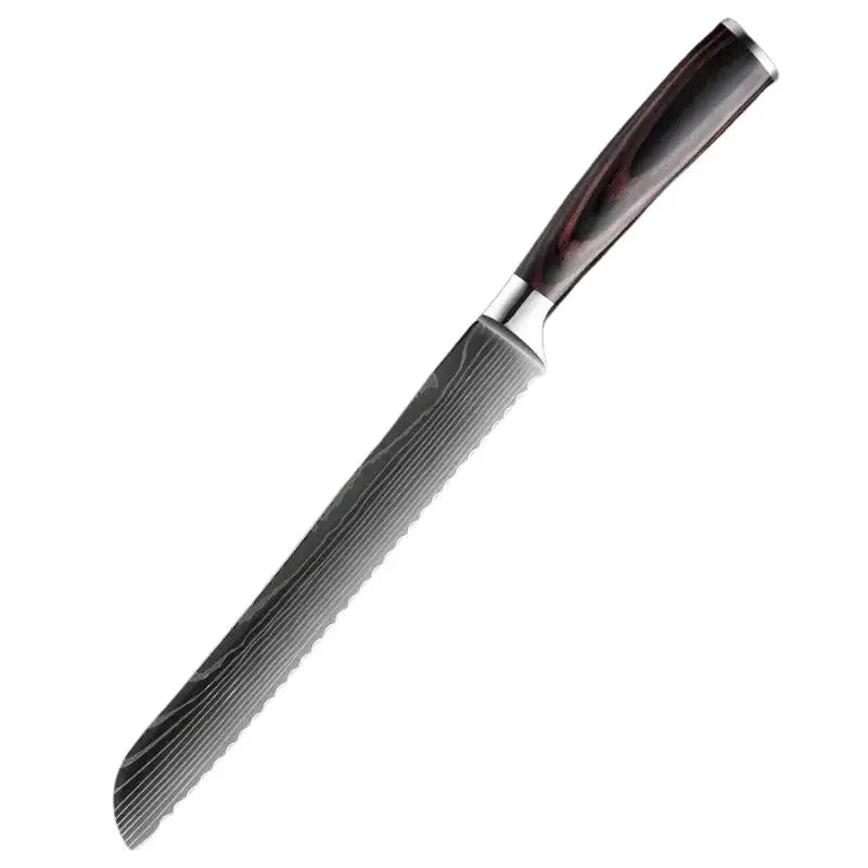 Facas Profissionais de Aço Inoxidável Cabo Castanho