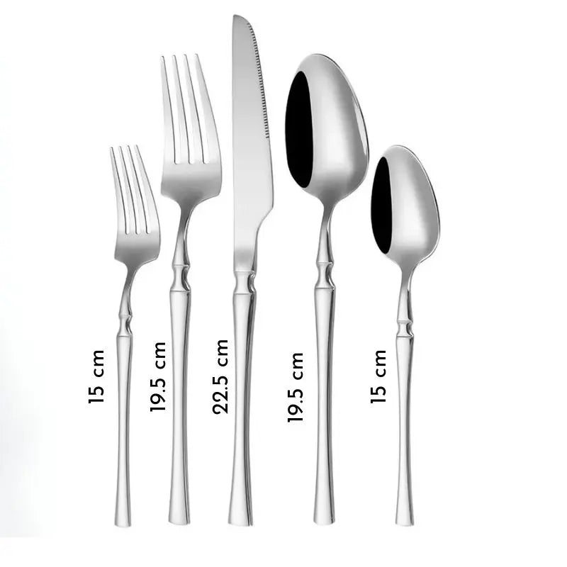 Conjunto 30 Talheres  Aço Inoxidável