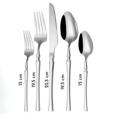 Conjunto 30 Talheres  Aço Inoxidável