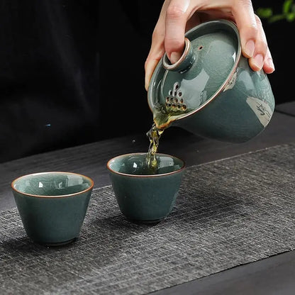 Conjunto de Chá Gaiwan 3 copos