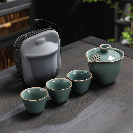 Conjunto de Chá Gaiwan 3 copos