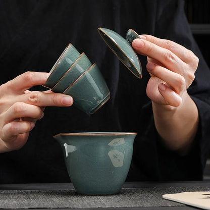 Conjunto de Chá Gaiwan 3 copos