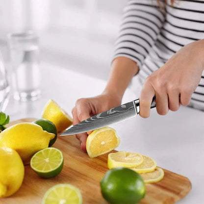 Facas Profissionais de Aço Inoxidável Cabo Castanho